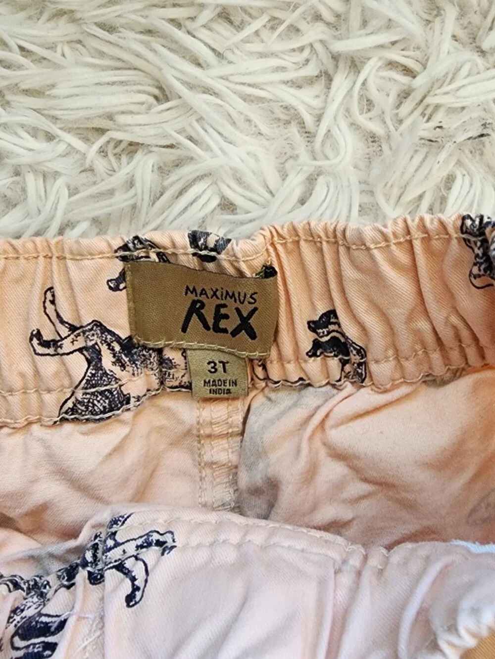 5/$10 - Dinosaur Print Cotton Shorts